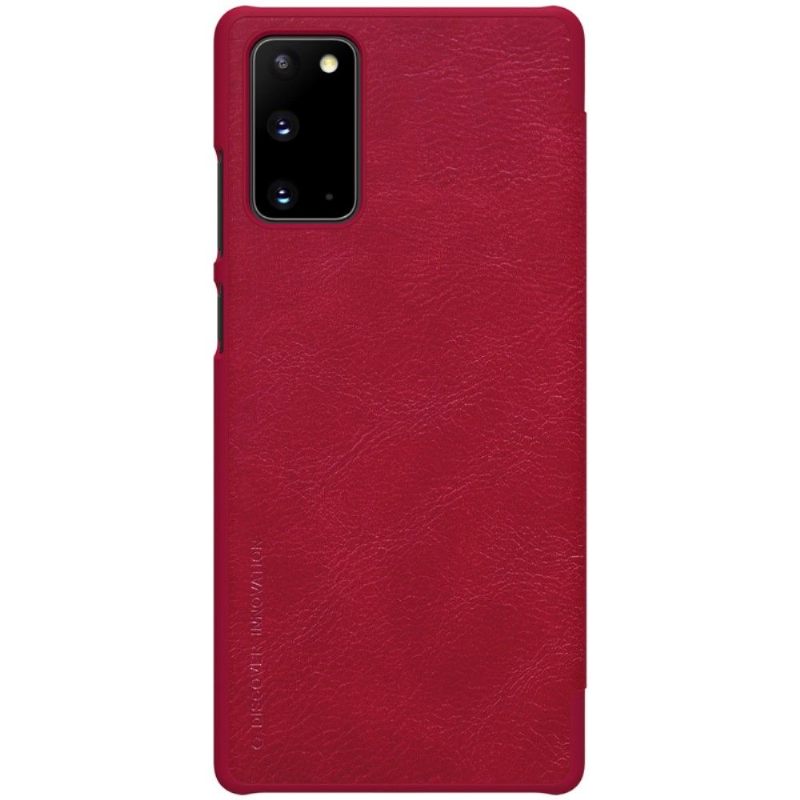 Folio-hoesje voor Samsung Galaxy Note 20 Qin Ledereffect - Rood