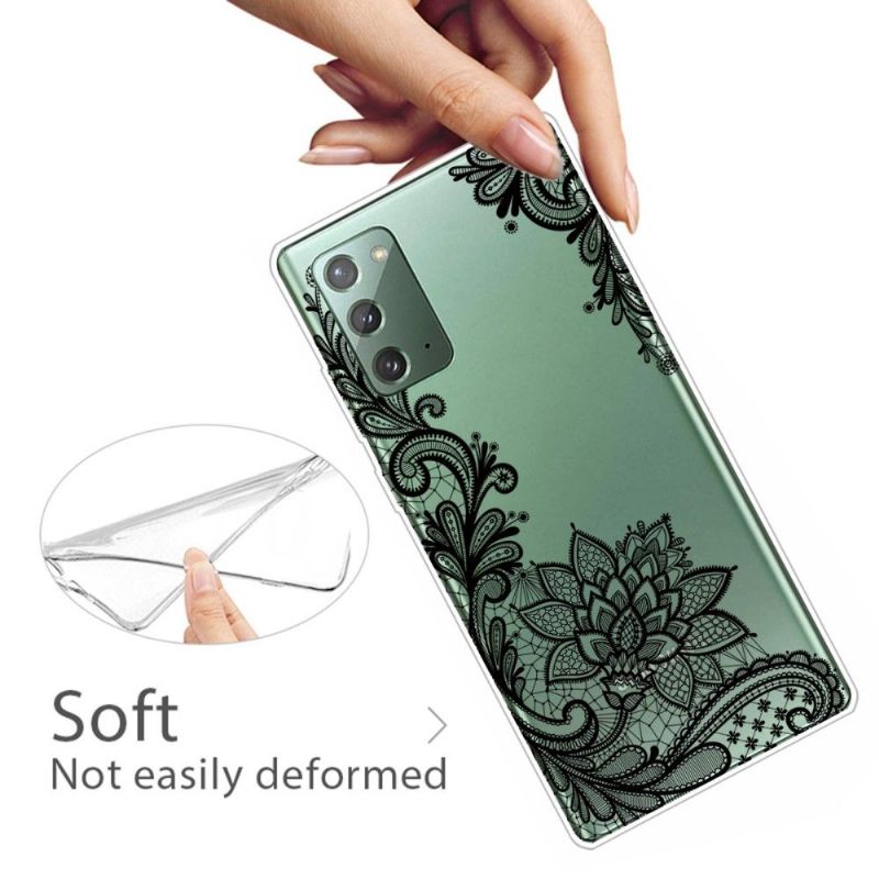 Hoesje voor Samsung Galaxy Note 20 Bloemenkant