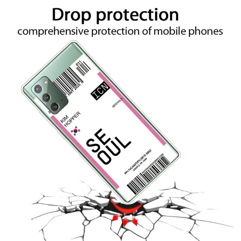 Hoesje voor Samsung Galaxy Note 20 Instapkaart 03 Seoul
