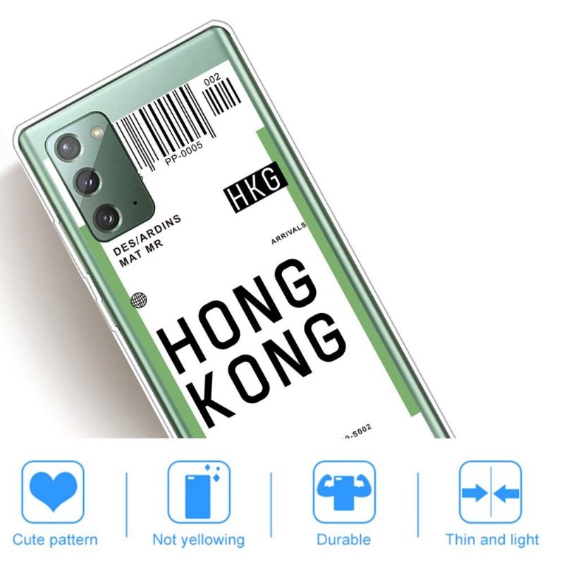 Hoesje voor Samsung Galaxy Note 20 Instapkaart 07 Hongkong