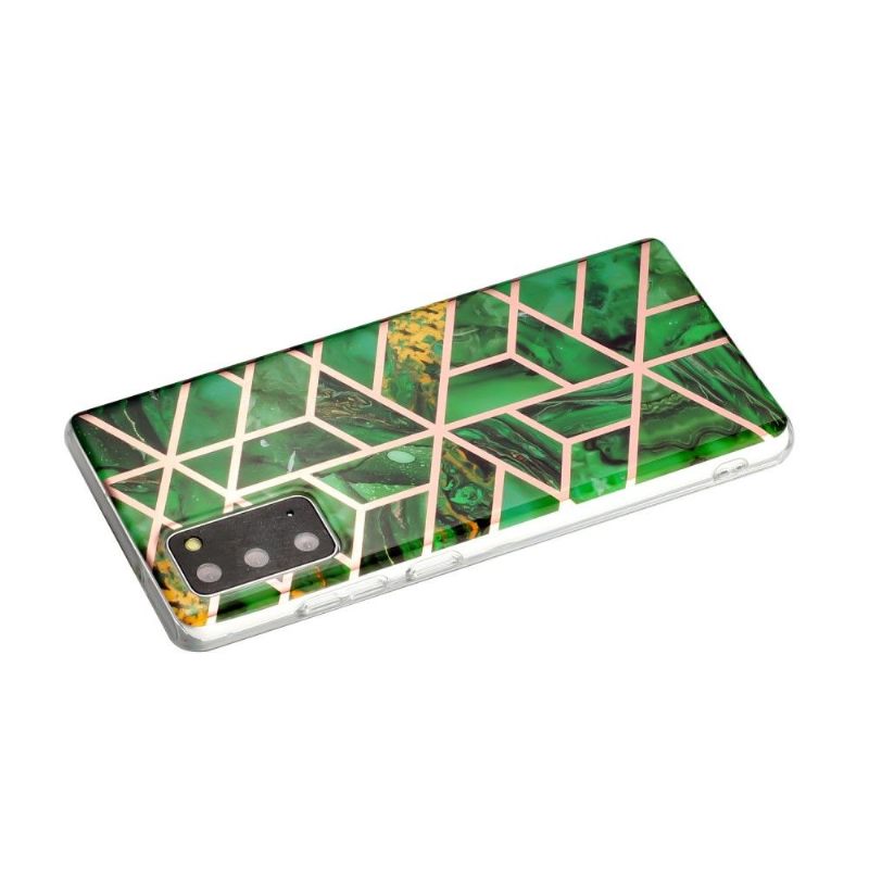 Hoesje voor Samsung Galaxy Note 20 Smaragdgroene Geometrie