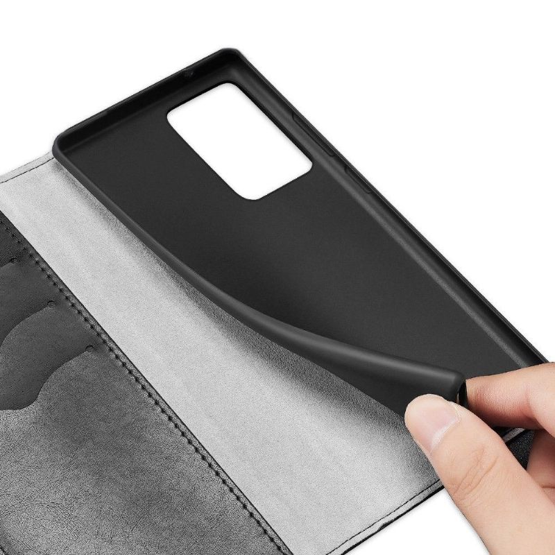 Leren Hoesje voor Samsung Galaxy Note 20 Serie Kado Kunstleer - Zwart