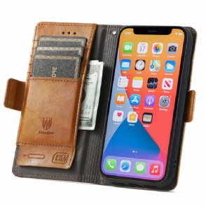 Flip Case voor iPhone X / XS Folio-hoesje Zakelijk Omdraaien