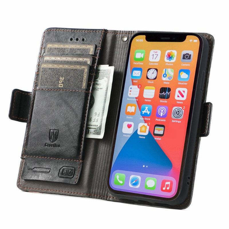 Flip Case voor iPhone X / XS Folio-hoesje Zakelijk Omdraaien