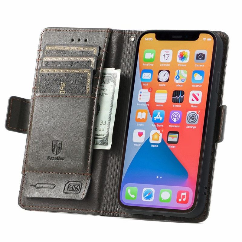 Flip Case voor iPhone X / XS Folio-hoesje Zakelijk Omdraaien