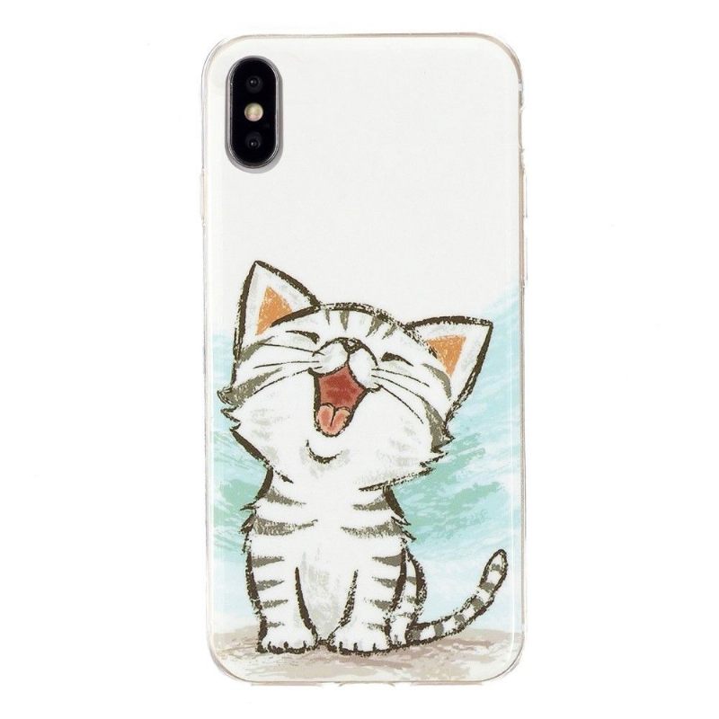 Hoesje voor iPhone X / XS Fluorescerende Chatinhoud