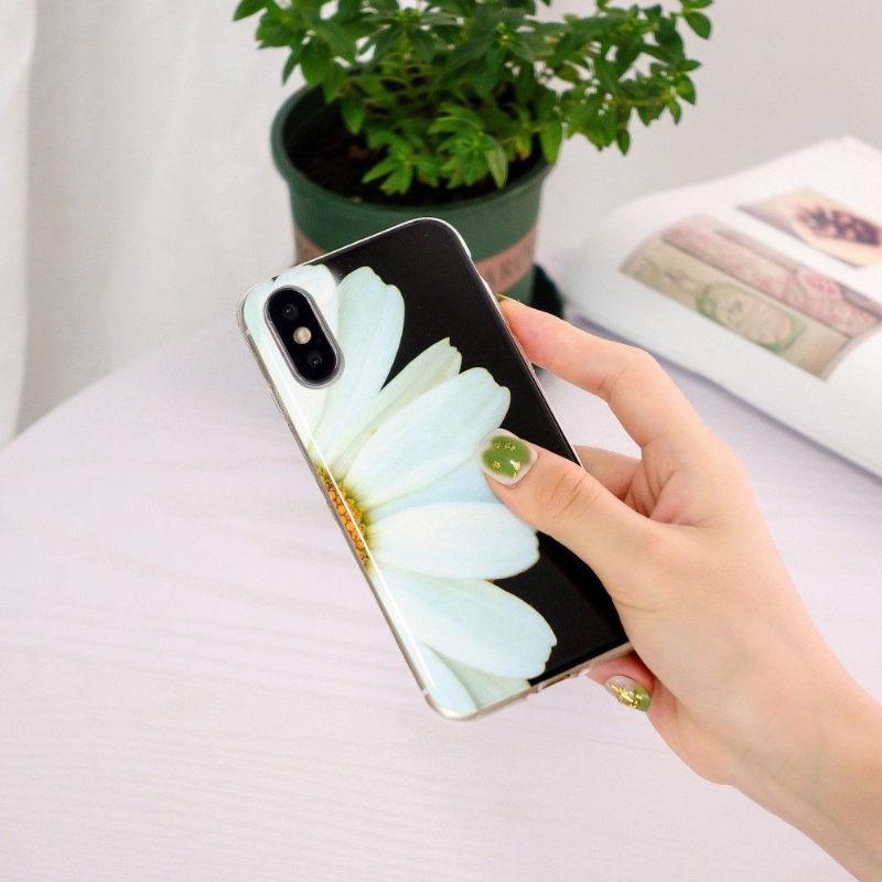 Hoesje voor iPhone X / XS Fluorescerende Daisy