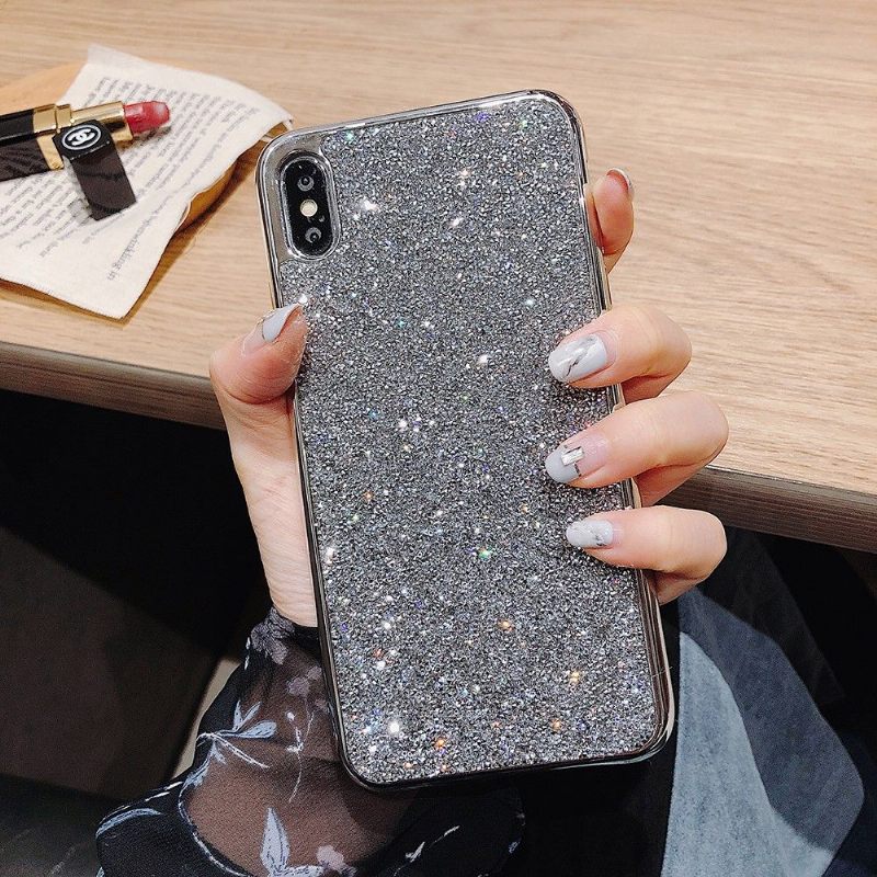 Hoesje voor iPhone X / XS Glamoureuze Pailletten