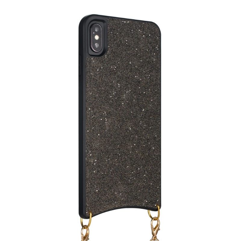 Hoesje voor iPhone X / XS Pailletten Met Koord Ketting