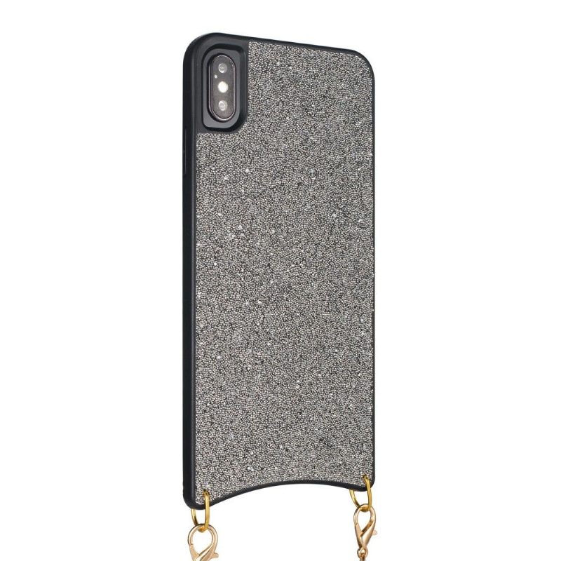 Hoesje voor iPhone X / XS Pailletten Met Koord Ketting