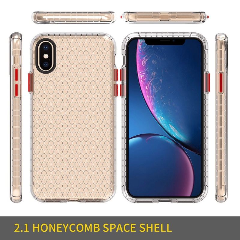 Hoesje voor iPhone X / XS Siliconen Honingraat