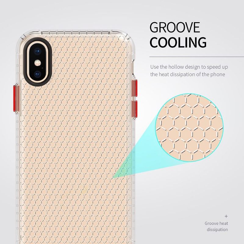 Hoesje voor iPhone X / XS Siliconen Honingraat