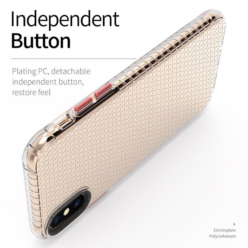 Hoesje voor iPhone X / XS Siliconen Honingraat