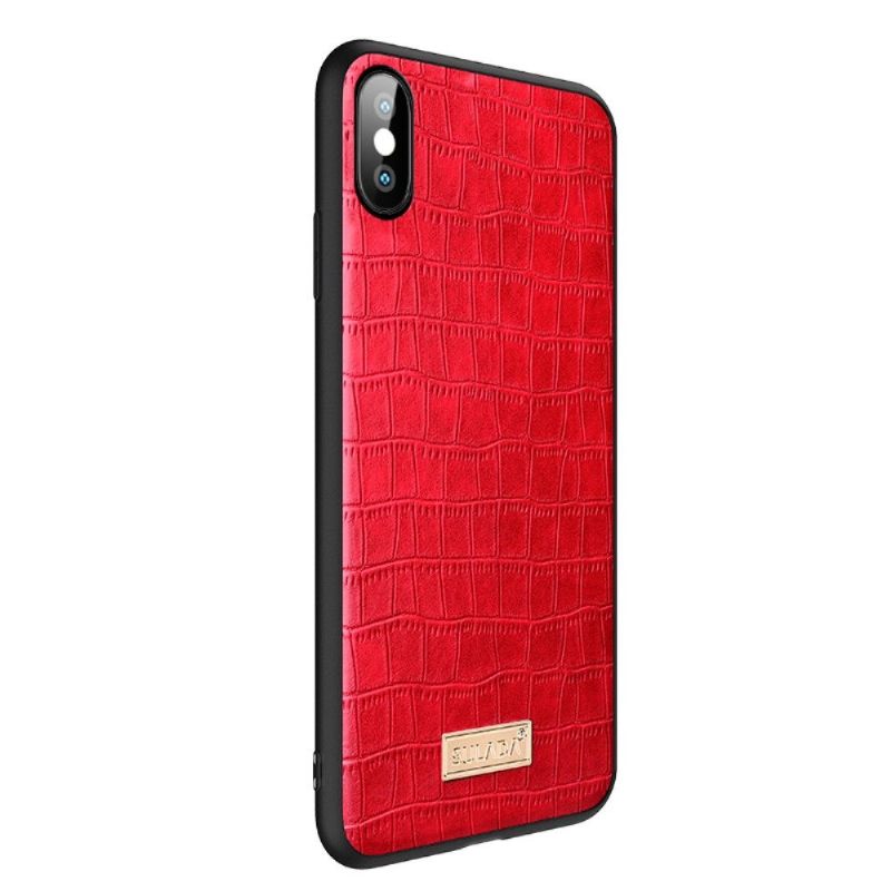 Hoesje voor iPhone X / XS Sulada Krokodillenleereffect