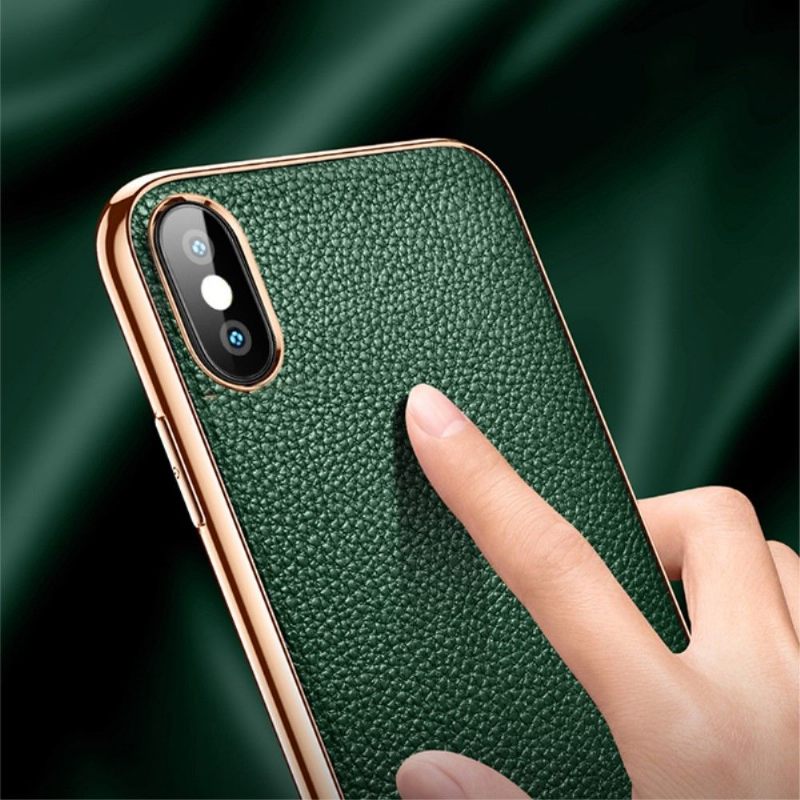 Hoesje voor iPhone X / XS Sulada-leereffect