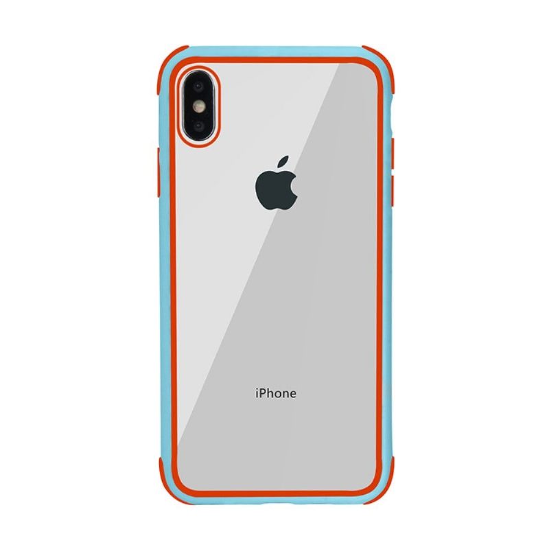 Hoesje voor iPhone X / XS Transparant Contour Gekleurd