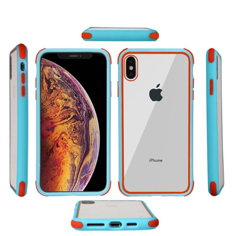 Hoesje voor iPhone X / XS Transparant Contour Gekleurd