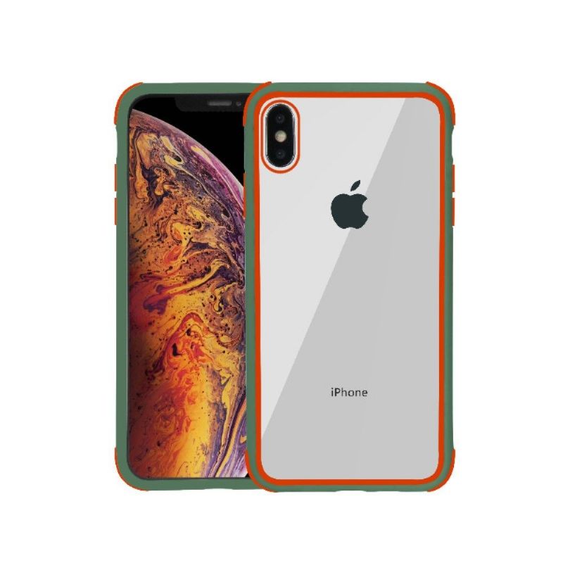 Hoesje voor iPhone X / XS Transparant Contour Gekleurd