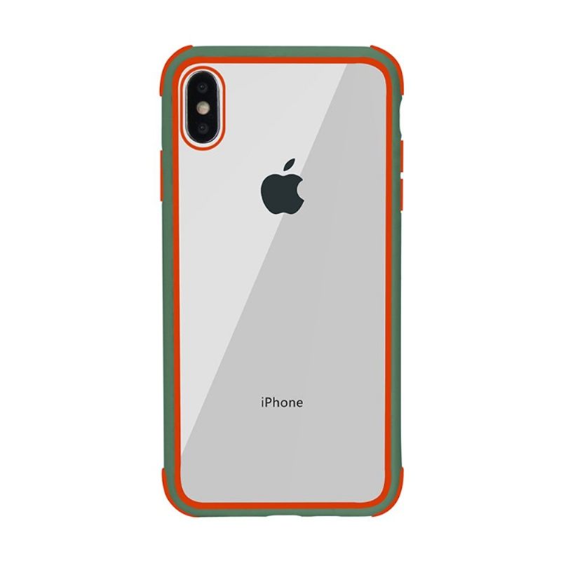 Hoesje voor iPhone X / XS Transparant Contour Gekleurd