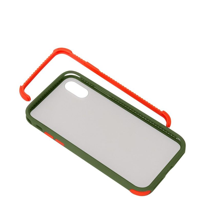 Hoesje voor iPhone X / XS Transparant Contour Gekleurd