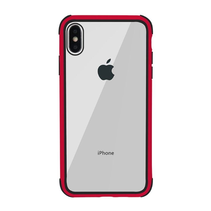 Hoesje voor iPhone X / XS Transparant Contour Gekleurd