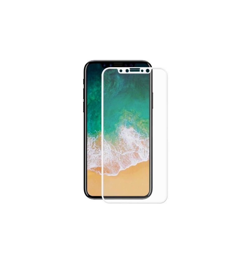 iPhone X / Xs Schermbeschermer Van Volledig Gehard Glas - Wit