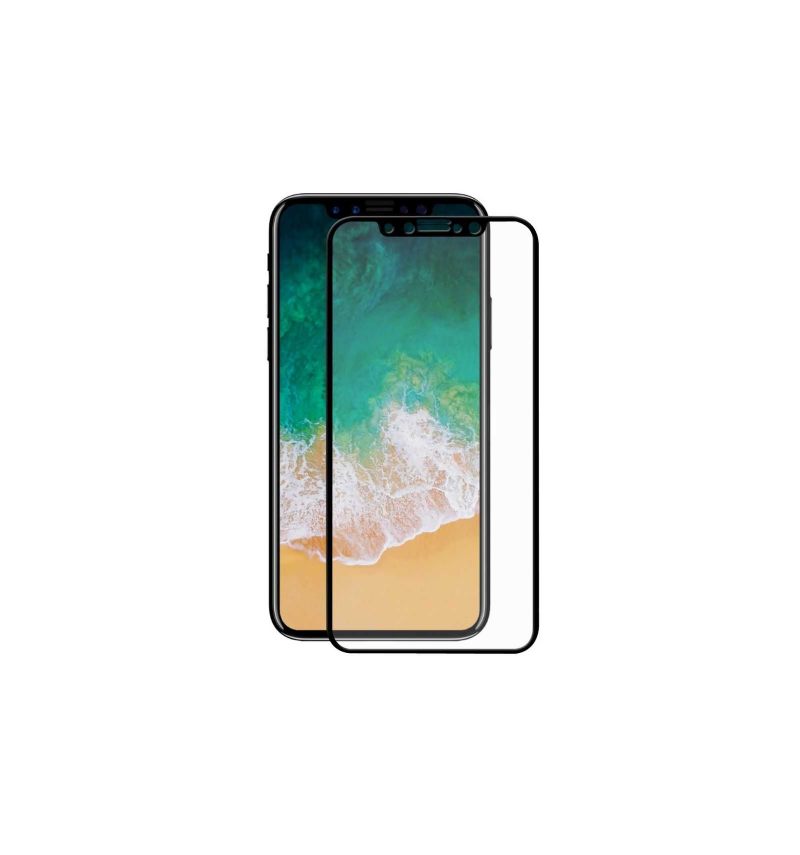 iPhone X / Xs Schermbeschermer Van Volledig Gehard Glas - Zwart