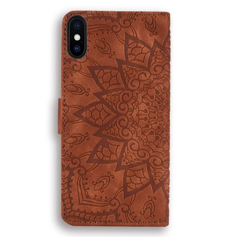 Leren Hoesje voor iPhone X / XS Bescherming Leïla Fleur Oriental