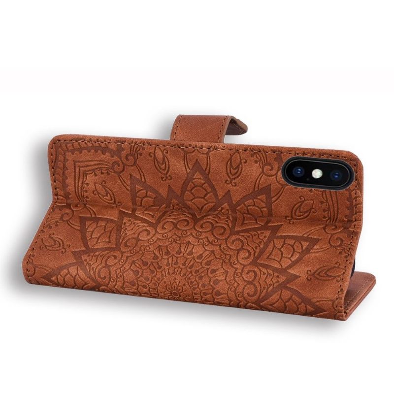 Leren Hoesje voor iPhone X / XS Bescherming Leïla Fleur Oriental