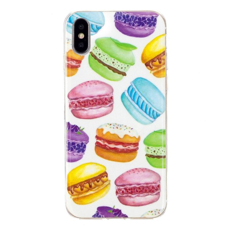 Telefoonhoesje voor iPhone X / XS Fluorescerende Macarons