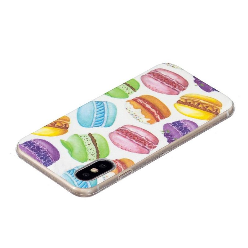 Telefoonhoesje voor iPhone X / XS Fluorescerende Macarons