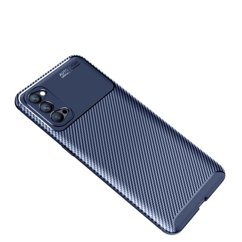 Hoesje voor Oppo Reno 4 5G Koolstofvezeleffect