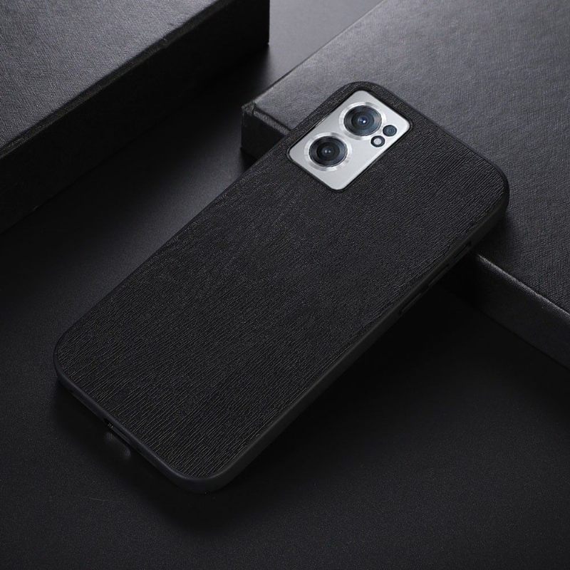 Hoesje voor OnePlus Nord CE 2 5G Anti-fall Houtlook Ledereffect