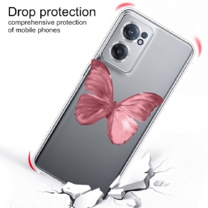 Hoesje voor OnePlus Nord CE 2 5G Roze Vlinder