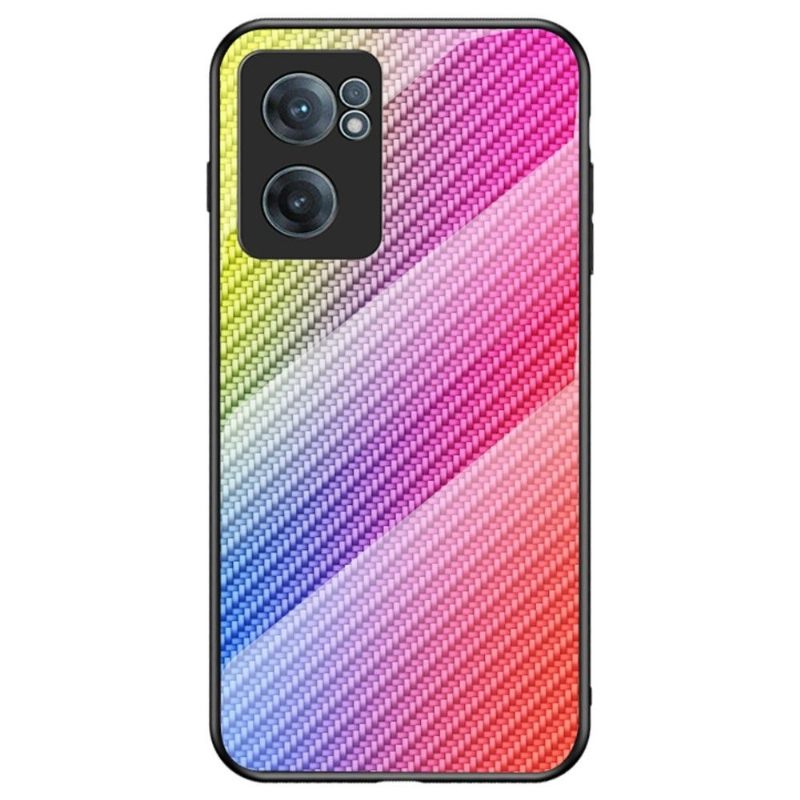 Telefoonhoesje voor OnePlus Nord CE 2 5G Bescherming Gehard Glas In Koolstofvezelstijl