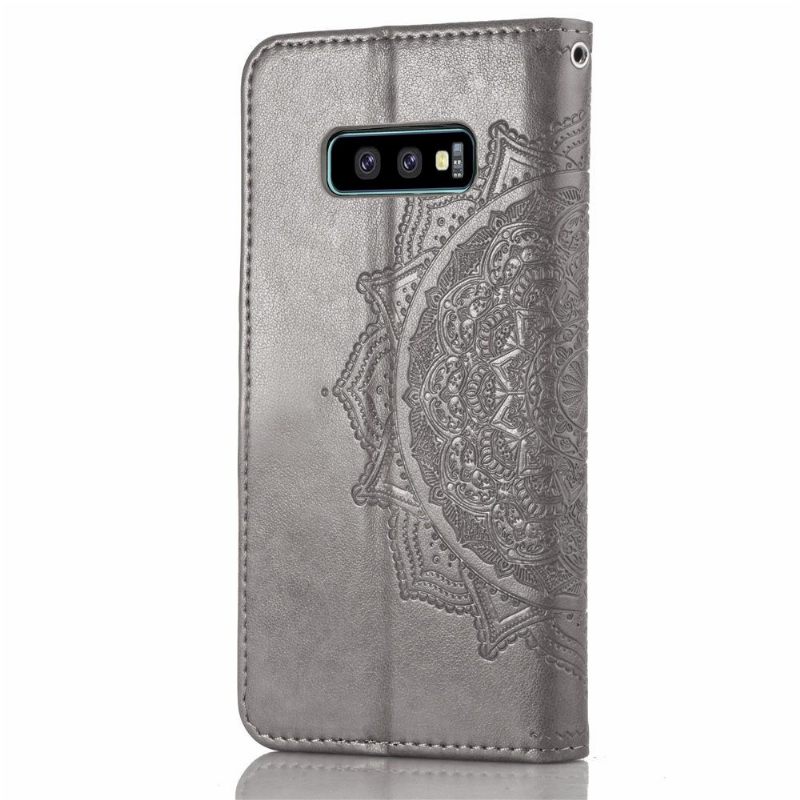 Flip Case voor Samsung Galaxy S10e Mandala Van Kunstleer Met Reliëf