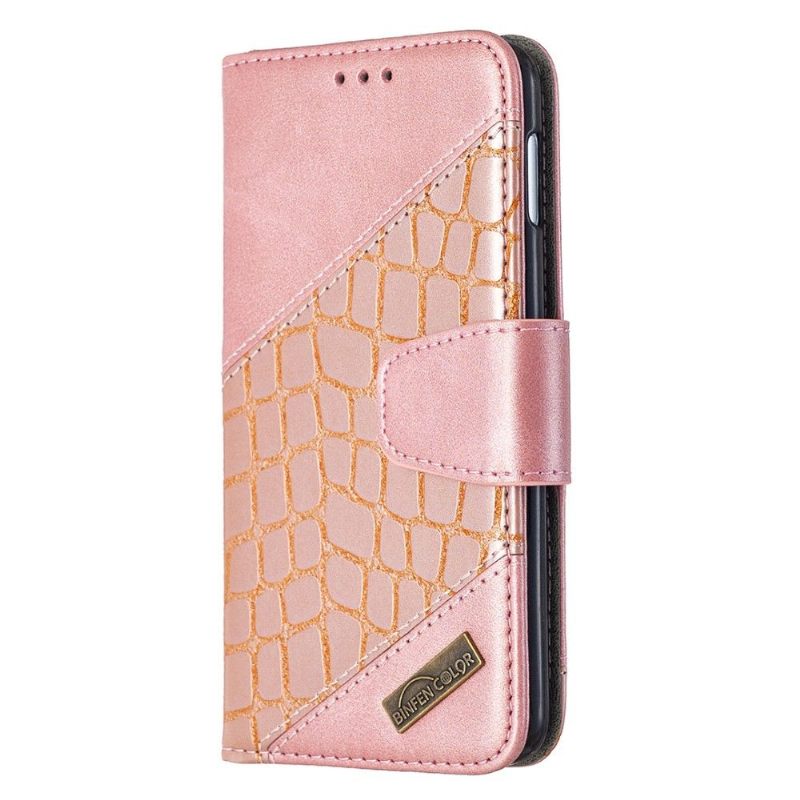 Folio-hoesje voor Samsung Galaxy S10e Croc Aspect Leereffect