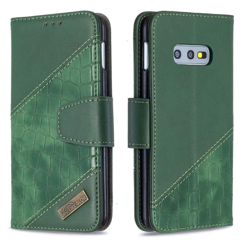 Folio-hoesje voor Samsung Galaxy S10e Croc Aspect Leereffect