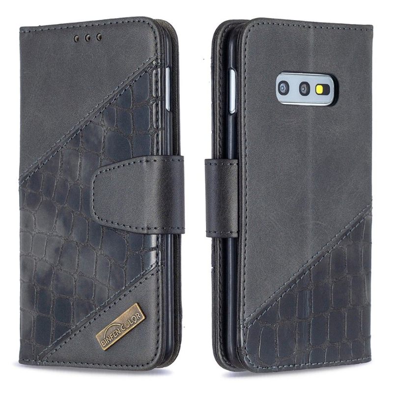 Folio-hoesje voor Samsung Galaxy S10e Croc Aspect Leereffect