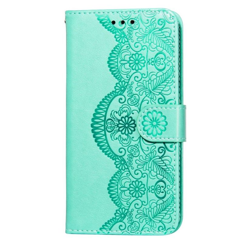 Flip Case voor Samsung Galaxy A52 5G / A52 4G / A52s 5G Kant Ontwerp Kunstleer