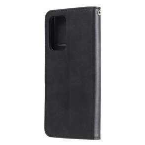 Flip Case voor Samsung Galaxy A52 5G / A52 4G / A52s 5G Ondersteuningsfunctie Ritsvak