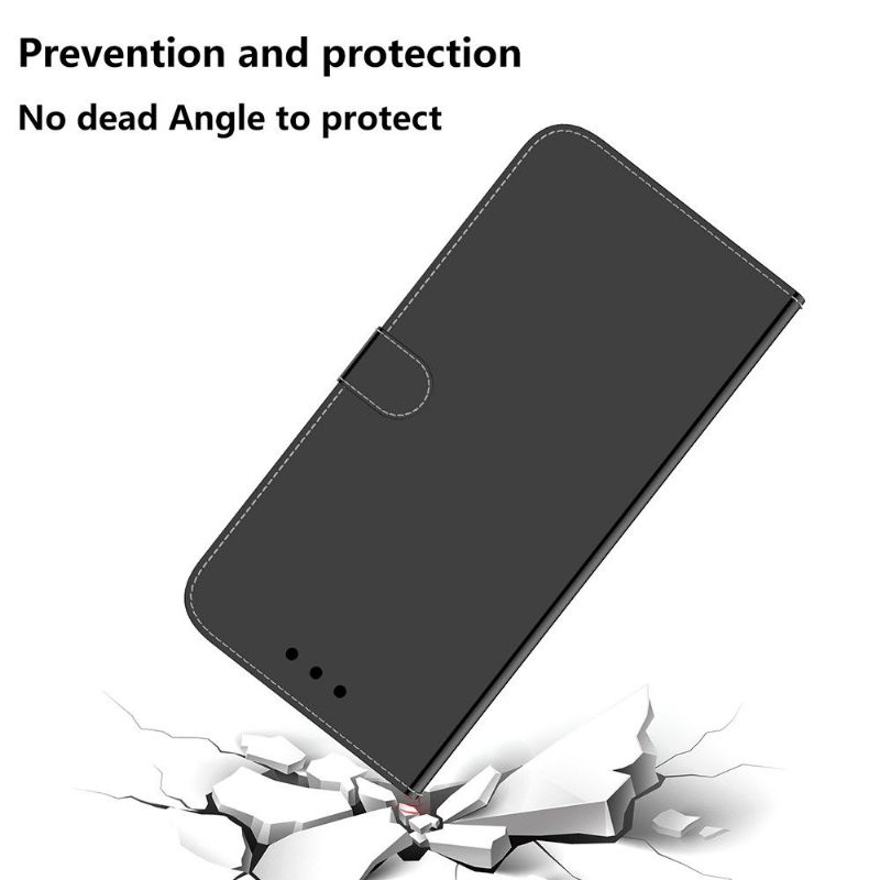 Folio-hoesje voor Samsung Galaxy A52 5G / A52 4G / A52s 5G Anti-fall Spiegeleffect Van Kunstleer