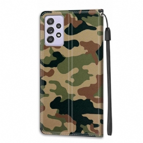 Folio-hoesje voor Samsung Galaxy A52 5G / A52 4G / A52s 5G Camouflage