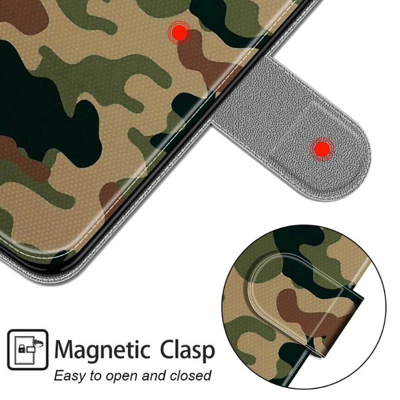 Folio-hoesje voor Samsung Galaxy A52 5G / A52 4G / A52s 5G Camouflage