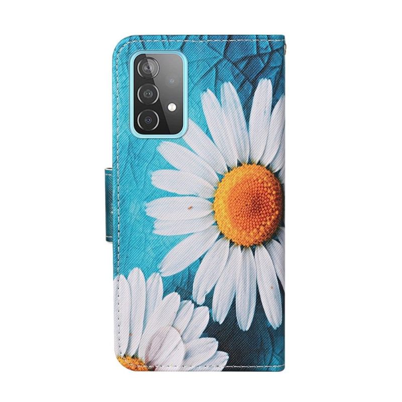 Folio-hoesje voor Samsung Galaxy A52 5G / A52 4G / A52s 5G Daisy