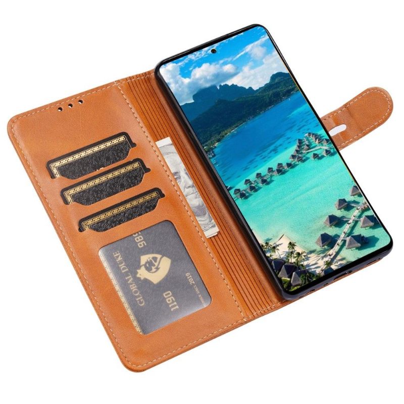 Folio-hoesje voor Samsung Galaxy A52 5G / A52 4G / A52s 5G Kitten Met Mat Leereffect