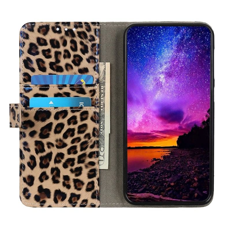 Folio-hoesje voor Samsung Galaxy A52 5G / A52 4G / A52s 5G Kunstleer Luipaardstijl