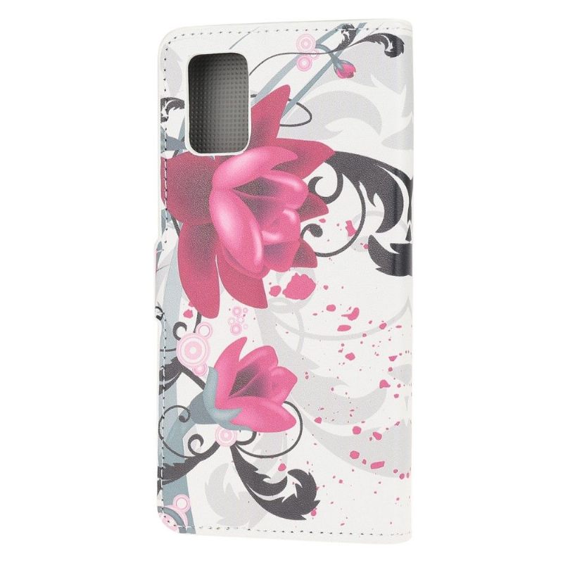 Folio-hoesje voor Samsung Galaxy A52 5G / A52 4G / A52s 5G Lotusbloemen