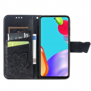 Folio-hoesje voor Samsung Galaxy A52 5G / A52 4G / A52s 5G Reliëfvlinder