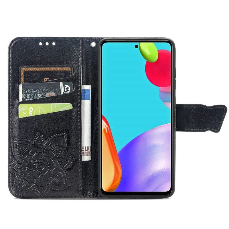 Folio-hoesje voor Samsung Galaxy A52 5G / A52 4G / A52s 5G Reliëfvlinder